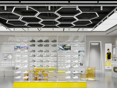 Shoe store interior 3D model buy