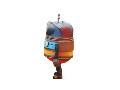 Mini Robot 3D Model Low-poly 3D model