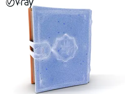 Antique Leather Bound Book Model Pack Low-poly 3D model