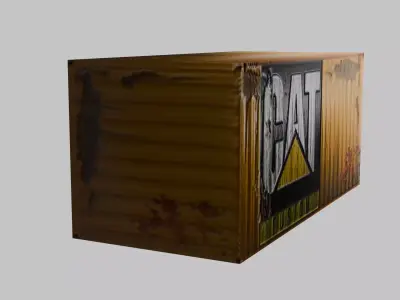 Industrial Cargo Container Low-poly 3D model
