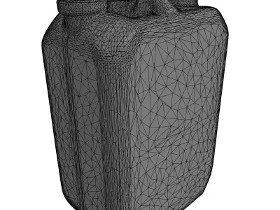 Worn Jerry Can Fuel Container Low-poly 3D model