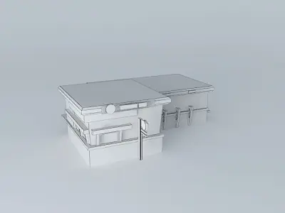 Super Fiat dealership Free 3D model