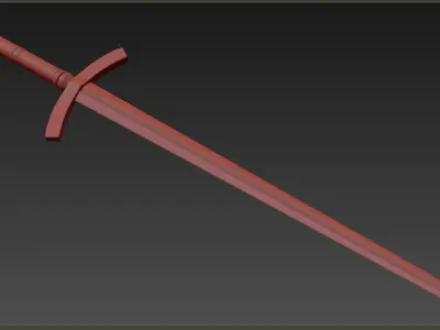 Medieval weapons Low-poly 3D model 13