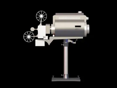 movie projector Low-poly 3D model