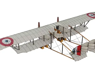 Caudron G4 Low-poly 3D model