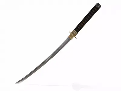 katana sword 3D model 4