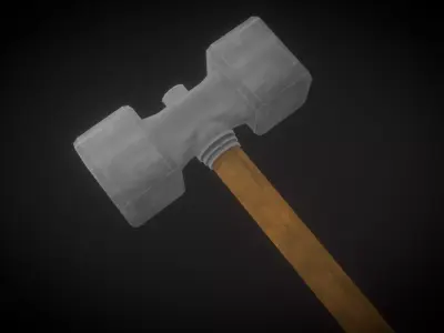 War Hammer Low-poly 3D model