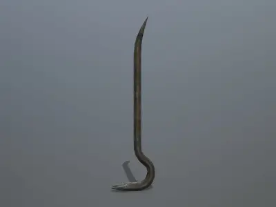 Crowbar hook Low-poly 3D model order