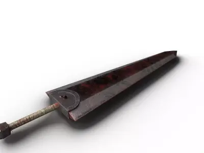 Guts DragonSlayer Sword From Berserk Low-poly 3D model