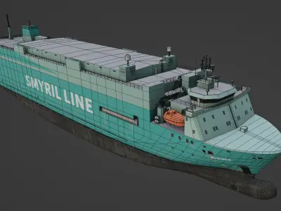 Vehicles Carrier 3D model Low-poly 3D model