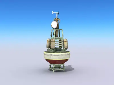 Meteorological Buoy Low-poly 3D model