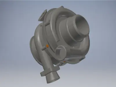 Car turbocharger 3d model 3D model