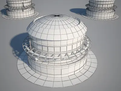 Industrial Building 05 Low-poly 3D model