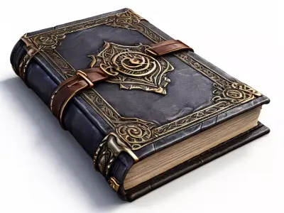 Ornate LeatherBound Antique Book Low-poly 3D model