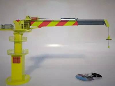Winch crane Free 3D model
