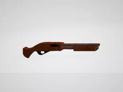 rust shotgun low poly 3D models Free low-poly 3D model
