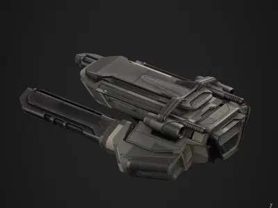 Spacecraft Sci-Fi Free low-poly 3D model