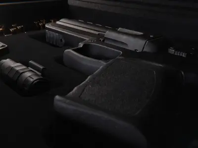 FPS Revolver Kit Low-poly 3D model