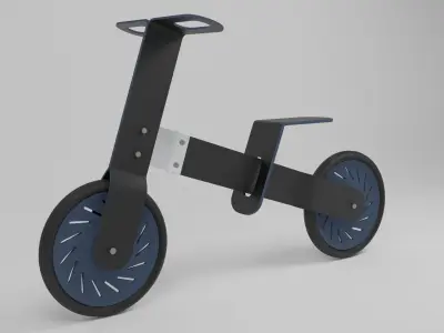 minimalistic cycle Low-poly 3D model