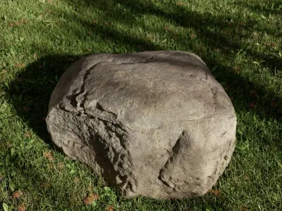  Mottled Smooth Large Rock Boulder Model, Red 