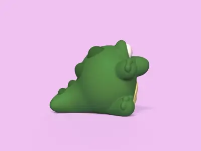 Round Alligator 3D print model