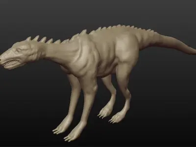 DINOSAUR SCULPTED Free 3D model