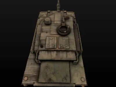 M1A2 ABRAMS post apocaliptic 3D model
