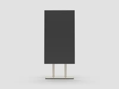 Style advertisement close to a urban street in city 3D model 3