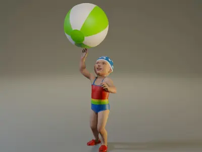 SwwimmingPool Child Female ACC0203004 Low-poly 3D model