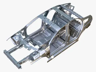 Car Frame Body Liftback Sedan M1 3D model