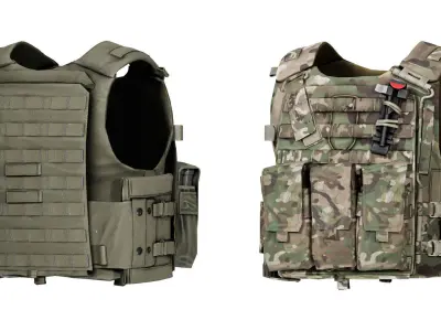 STV VIRTUS TACTICAL VEST Low-poly 3D model