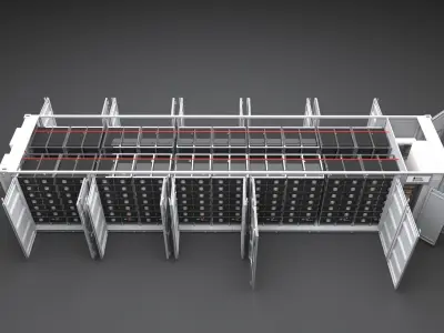 Battery Energy Storage System Container BESS 3D model