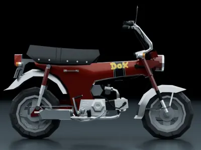 Low Poly honda dax50 4mini 69 FBX Free 3D model