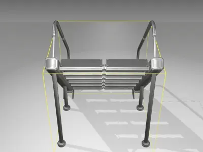 Futuristic Stairs - 20 - Basic Textures Low-poly 3D model
