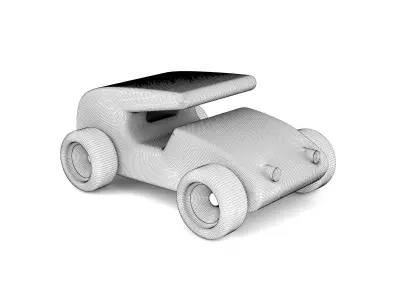 Wooden toy car 19 3D model