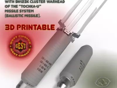 9N24 fragmentation submunition 3D printable moulage 3D model