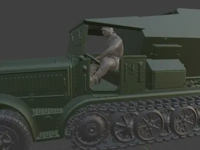 Sd Kfz 7-3 - The Feuerleitpanzerfahrzeug fur V-2 Raketen 3D print model