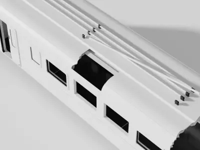 Abandoned Train Low-poly 3D model