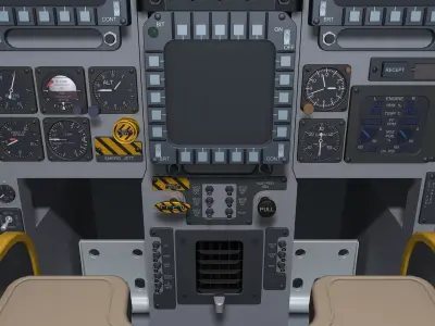 F-15E cockpit fuselage 3D model