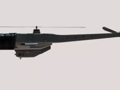  Drone Sci Fi low-poly 3d model Low-poly 3D model