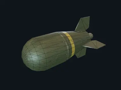 Mini Nuke Bomb Nuclear PBR Low-poly 3D model