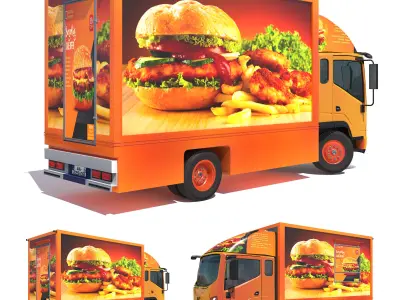 fast food light truck jac n721-n85 3D model