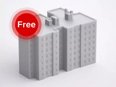 Free 3D Print miniature building RB-US-NY-087 Free 3D print model purchase