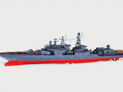 Udaloy 1155 Low-poly 3D model