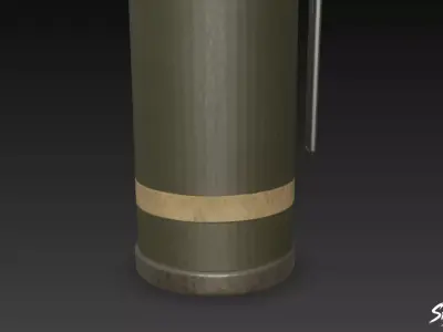Gas Grenade Low-poly 3D model