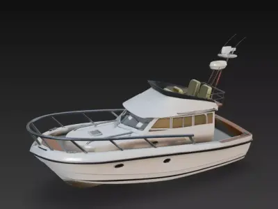 Modern Luxury Motor Yacht Cabin Cruiser 3D print model