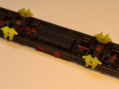 Train Carriage Transporter Tw7 1-87 H0e750mm resin 3D print model