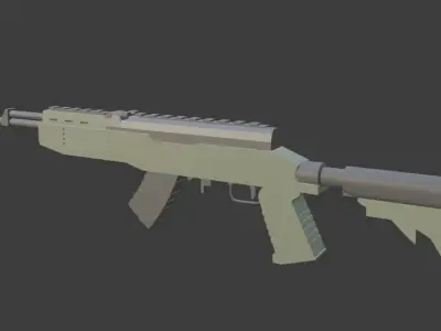 LOW - POLY SKS MODEL 3D model