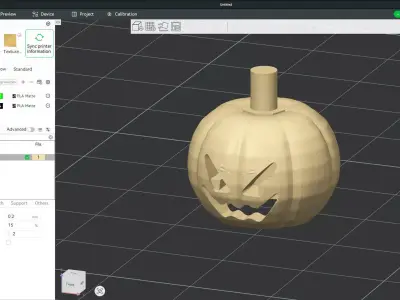 Custom3Dprint Minifigure Accessory - Pumpkinhead 3D print model