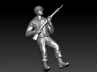 Relief Soilder 3d Pendant  3D print model